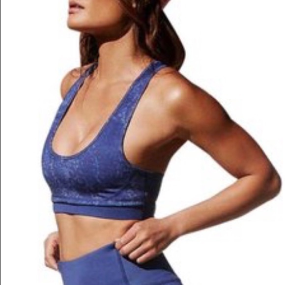 New Anthropologie Daily Practice Sophia Lg Navy Blue Sports Bra - Picture 6 of 8